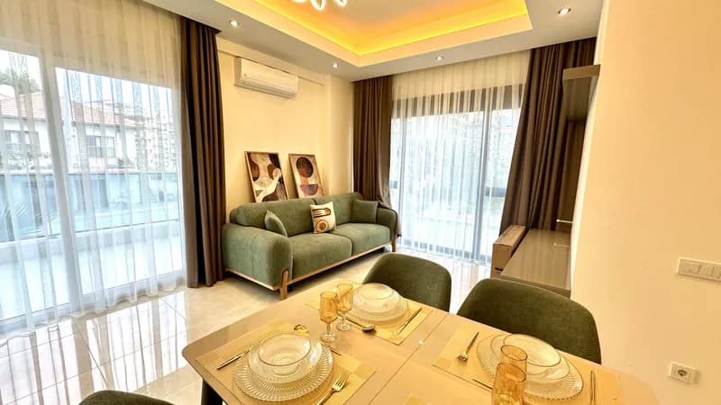 Fully furnished luxury 2+1 apartment in a premium complex in oba, alanya — photo 1